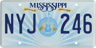 MS license plate NYJ246