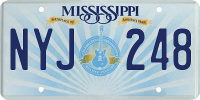 MS license plate NYJ248
