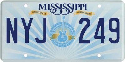 MS license plate NYJ249