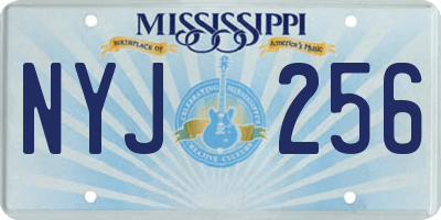 MS license plate NYJ256
