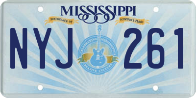 MS license plate NYJ261