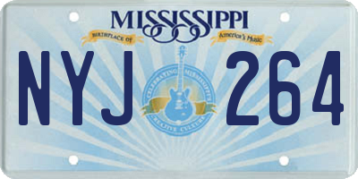 MS license plate NYJ264
