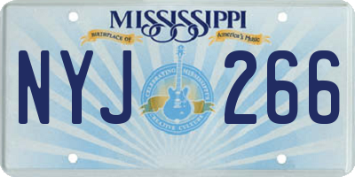 MS license plate NYJ266