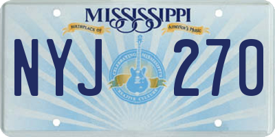 MS license plate NYJ270