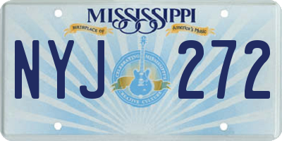 MS license plate NYJ272