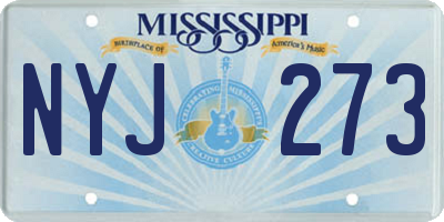 MS license plate NYJ273