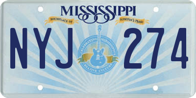 MS license plate NYJ274