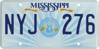 MS license plate NYJ276