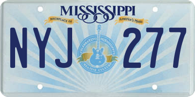 MS license plate NYJ277