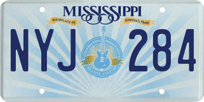 MS license plate NYJ284