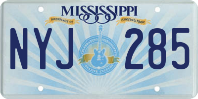 MS license plate NYJ285