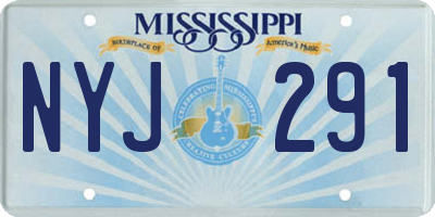 MS license plate NYJ291