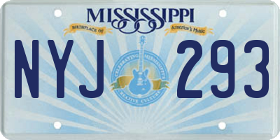 MS license plate NYJ293