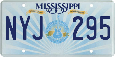 MS license plate NYJ295