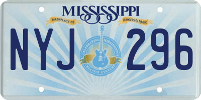 MS license plate NYJ296