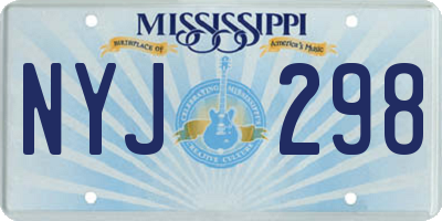 MS license plate NYJ298