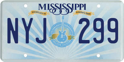 MS license plate NYJ299