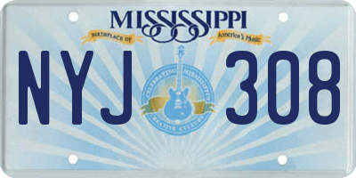 MS license plate NYJ308