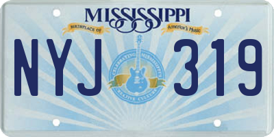 MS license plate NYJ319