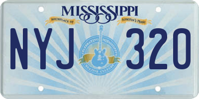MS license plate NYJ320
