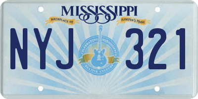MS license plate NYJ321