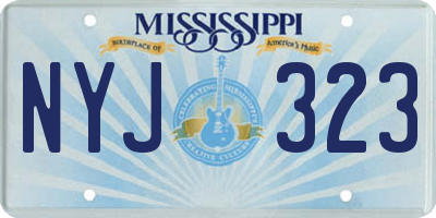 MS license plate NYJ323