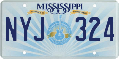 MS license plate NYJ324
