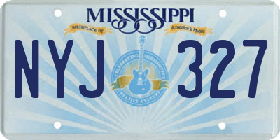 MS license plate NYJ327