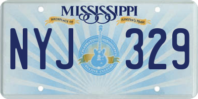 MS license plate NYJ329