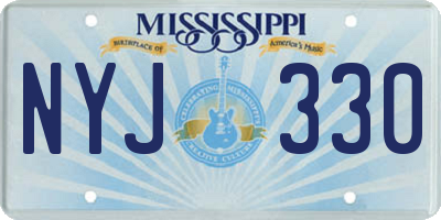 MS license plate NYJ330