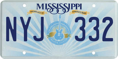 MS license plate NYJ332