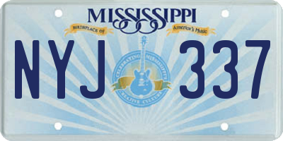 MS license plate NYJ337