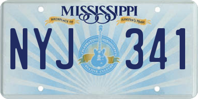 MS license plate NYJ341