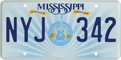 MS license plate NYJ342
