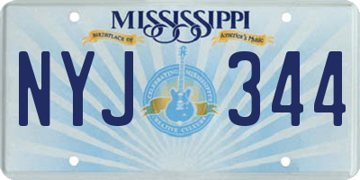 MS license plate NYJ344