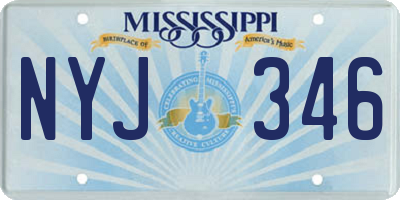 MS license plate NYJ346