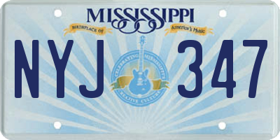 MS license plate NYJ347