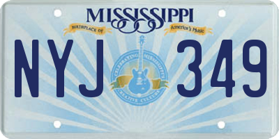 MS license plate NYJ349
