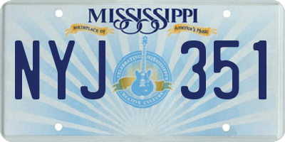 MS license plate NYJ351