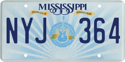 MS license plate NYJ364