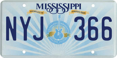 MS license plate NYJ366