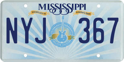 MS license plate NYJ367