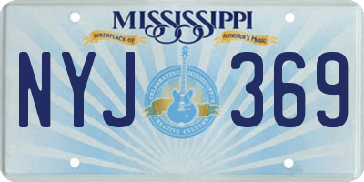 MS license plate NYJ369