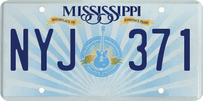 MS license plate NYJ371