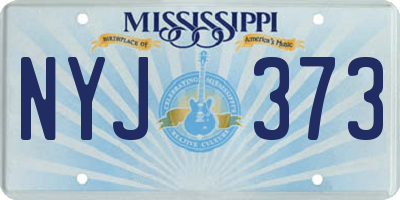 MS license plate NYJ373