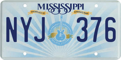 MS license plate NYJ376