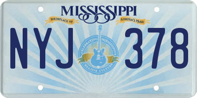 MS license plate NYJ378