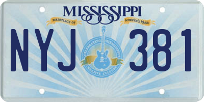 MS license plate NYJ381