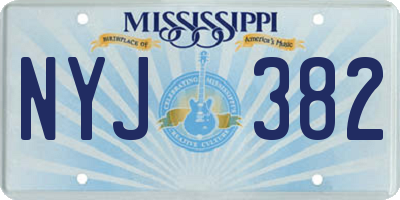 MS license plate NYJ382