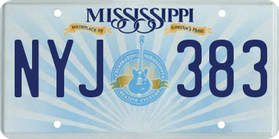 MS license plate NYJ383